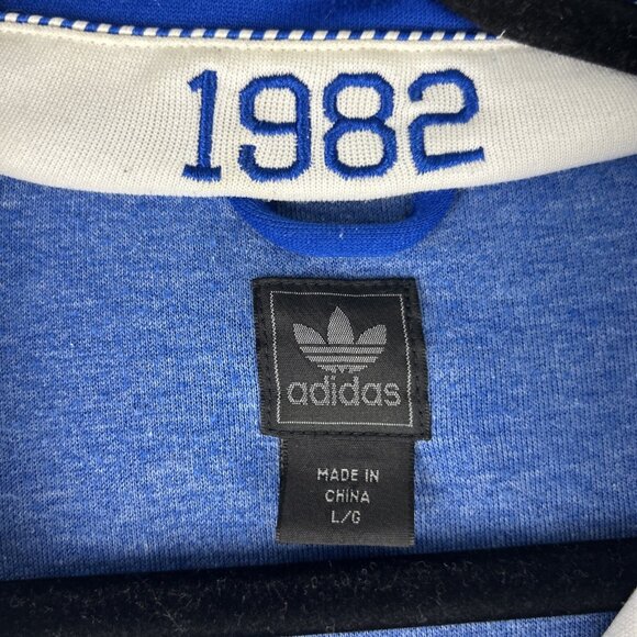 ADIDAS Jacket Mens Sz Large Zip Up 80s Remake Retro Italy Football Soccer - Picture 3 of 14